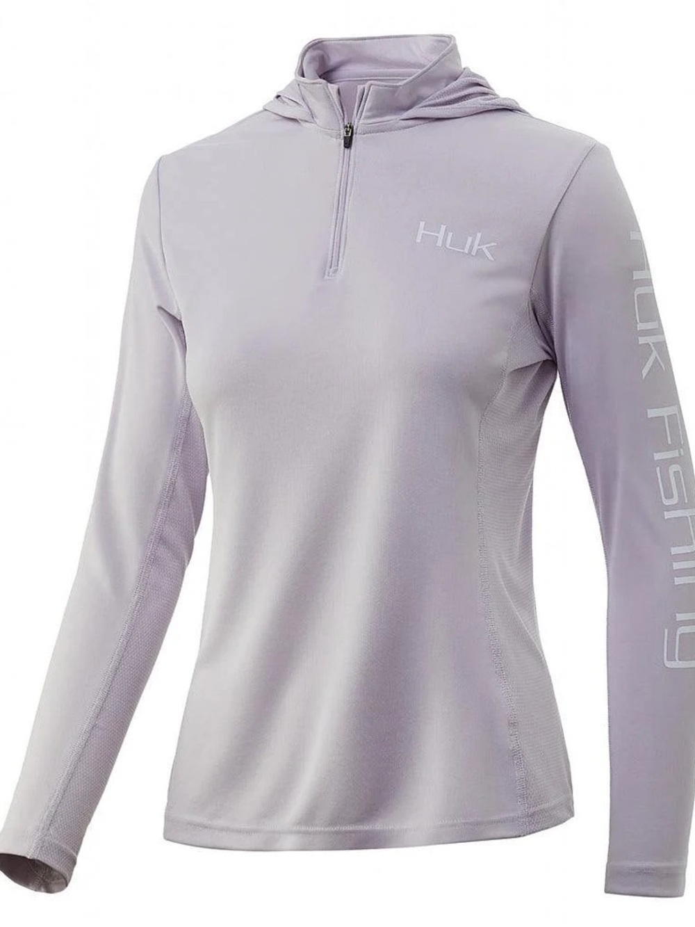 Huk Women's Lavender Performance 1/4 Zip Hooded Fishing Shirt Size Small